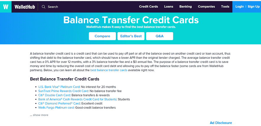 0 Balance Transfer 21 Months